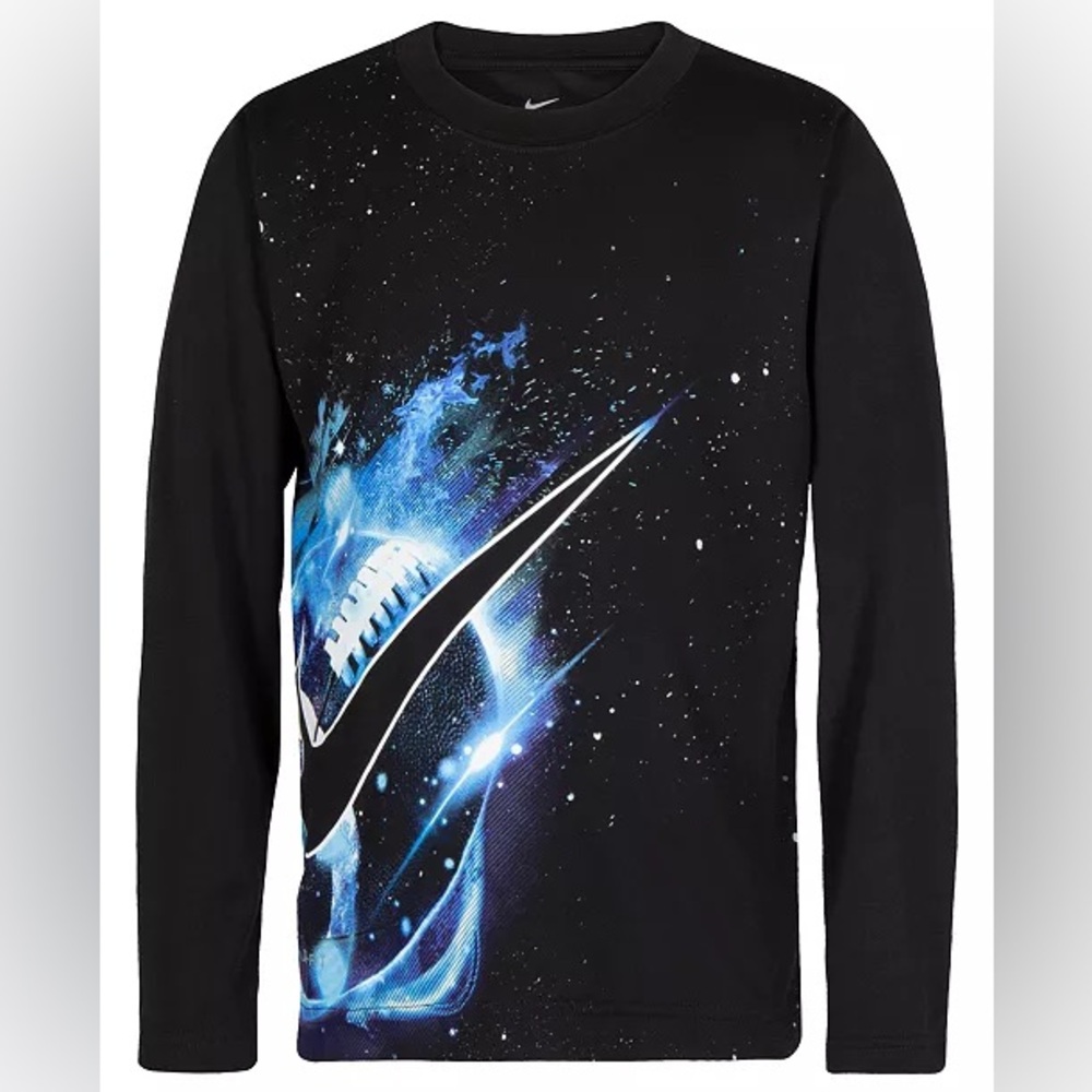 Nike Dri-FIT Little Boys Cosmic Football Graphic T-Shirt EUC